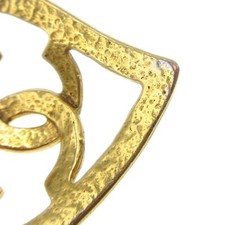 Chanel Cc Heart Pendant Necklace Metal Gold Gold_Plated Necklace Jewelry