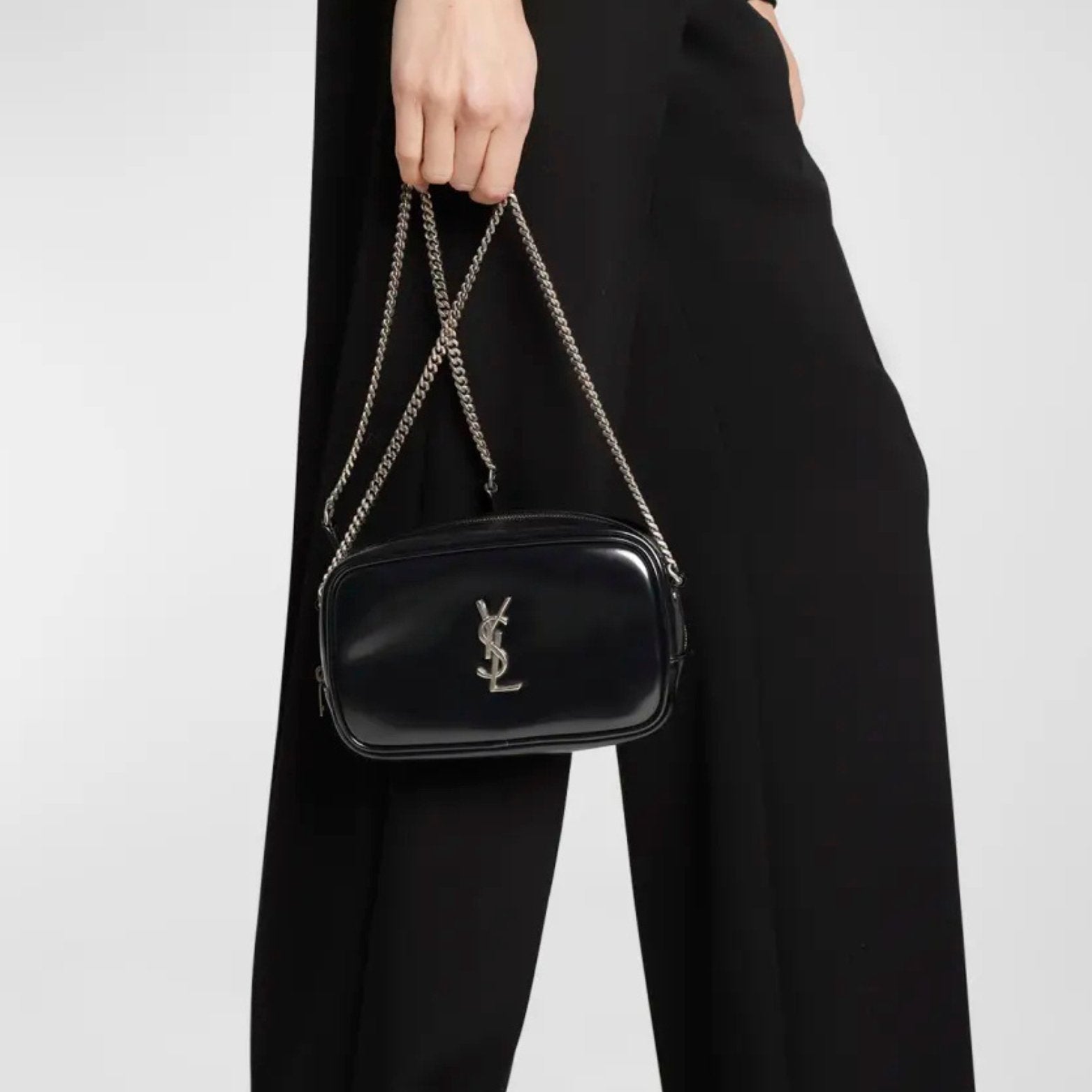 SAINT LAURENT Lou bag in Shiny Canvas
