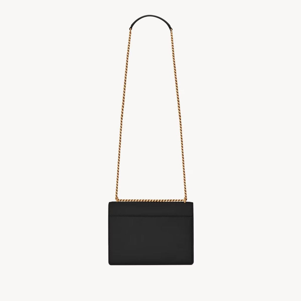 SAINT LAURENT Sunset medium chain bag in smooth leather - Gold