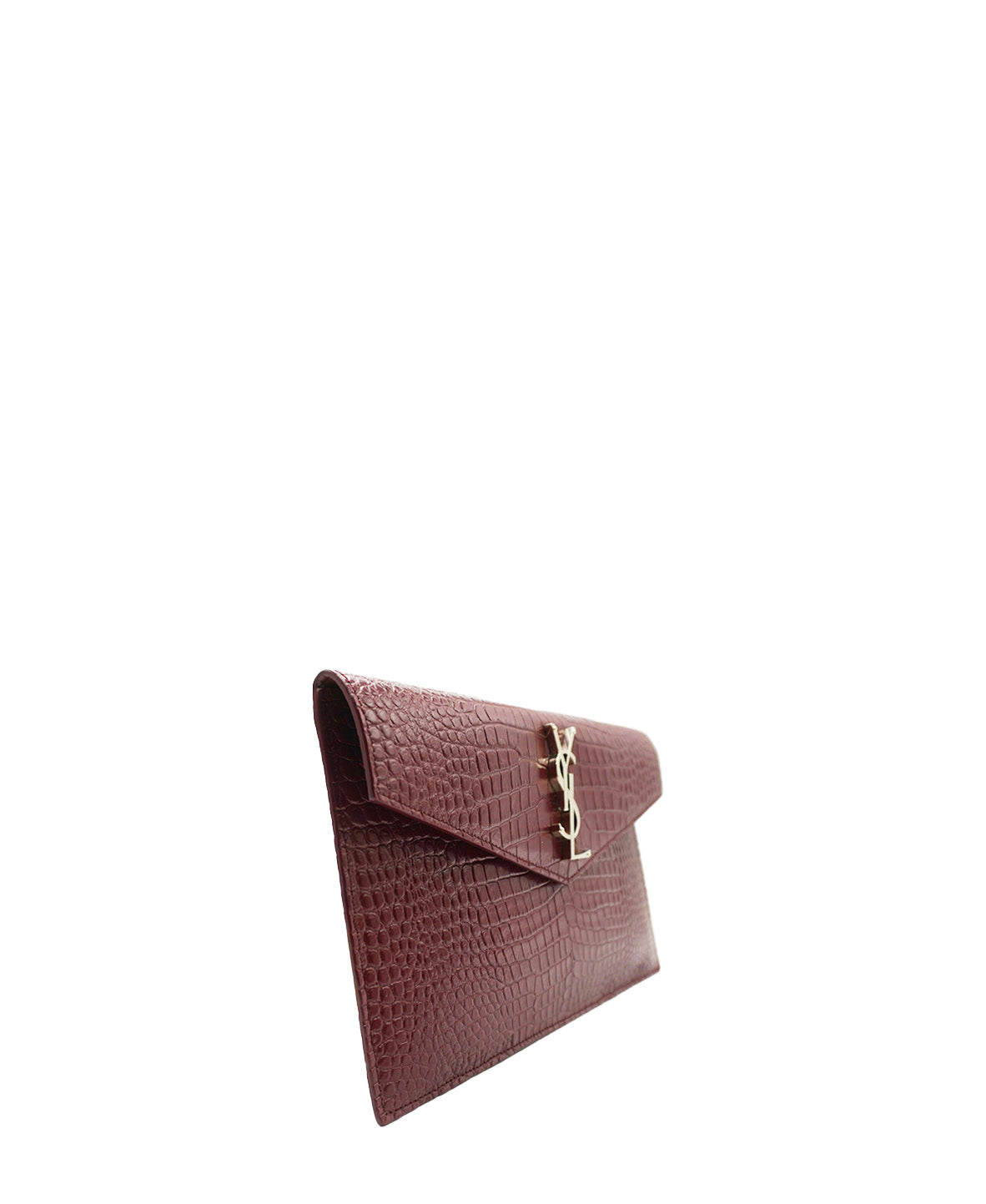 Embossed Monogram Uptown Envelope Pouch Red