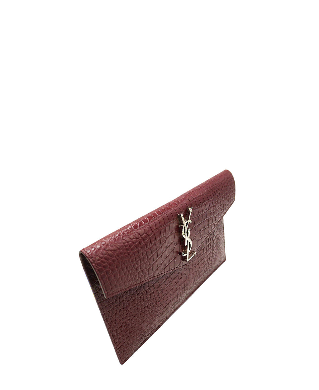 Embossed Monogram Uptown Envelope Pouch Red