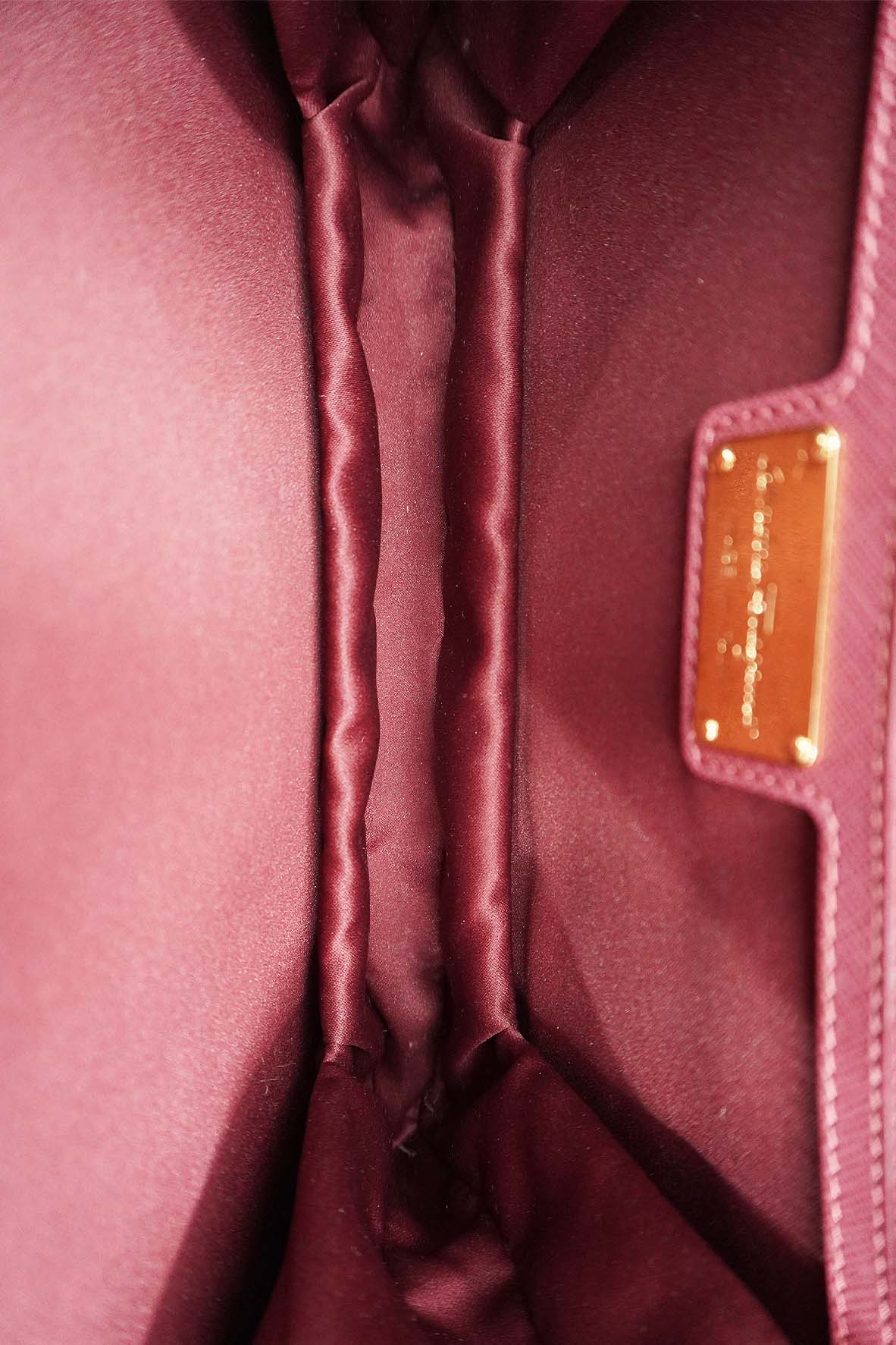 MeDiorum Ginny Vara Ribbon Safano Leather Crossbody Bag Pink