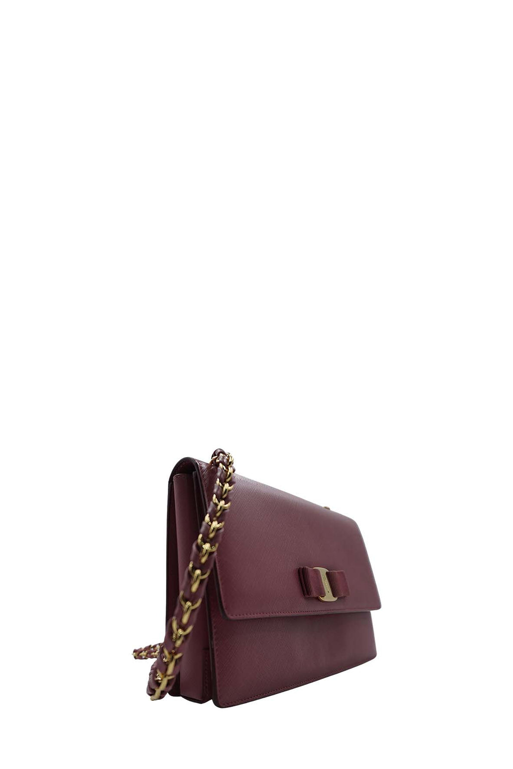 MeDiorum Ginny Vara Ribbon Safano Leather Crossbody Bag Pink