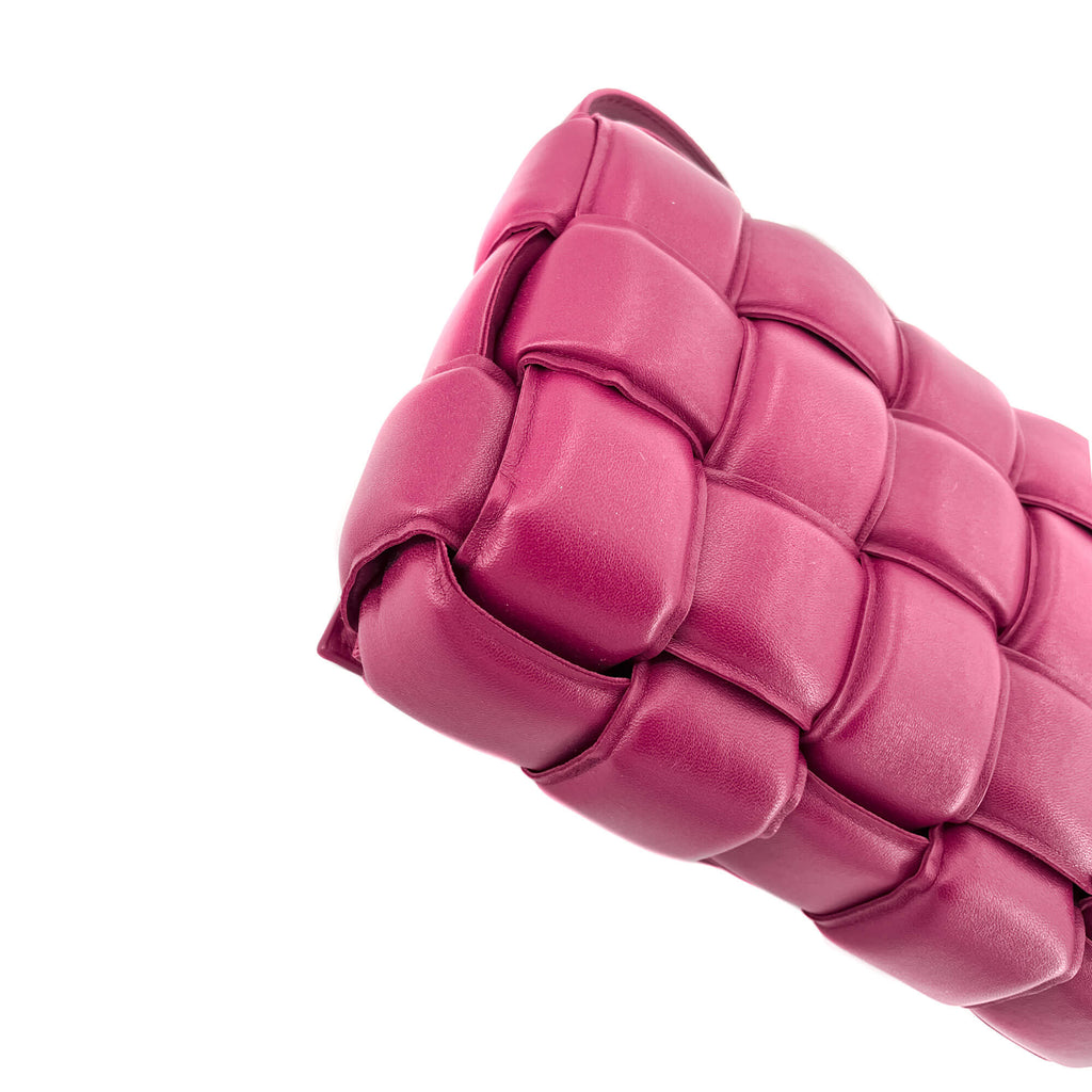 Padded Cassette Leather Shoulder Violet Bag