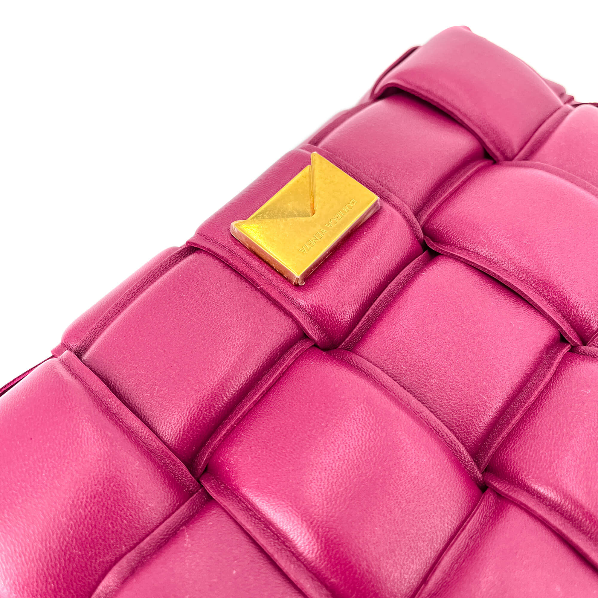 Padded Cassette Leather Shoulder Violet Bag