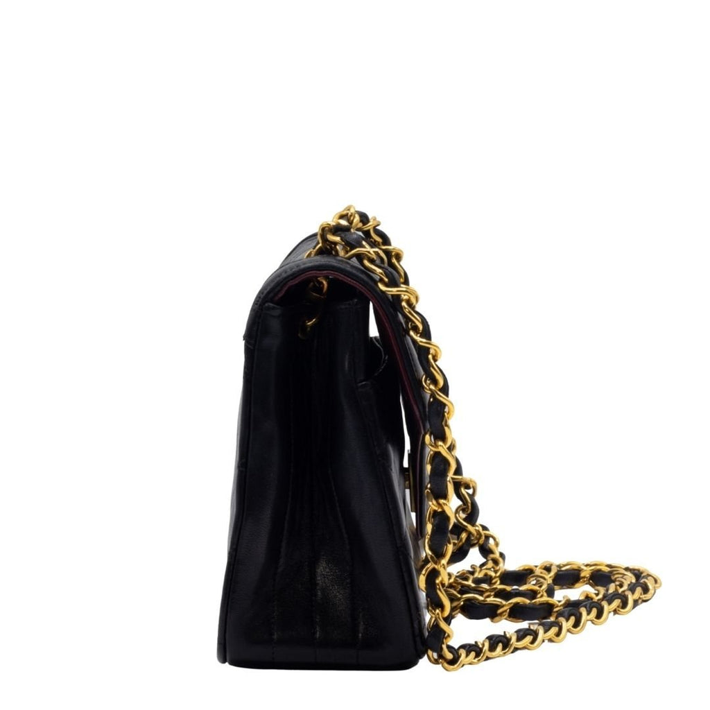 Classic Flap Bag in Black Matelassé Leather