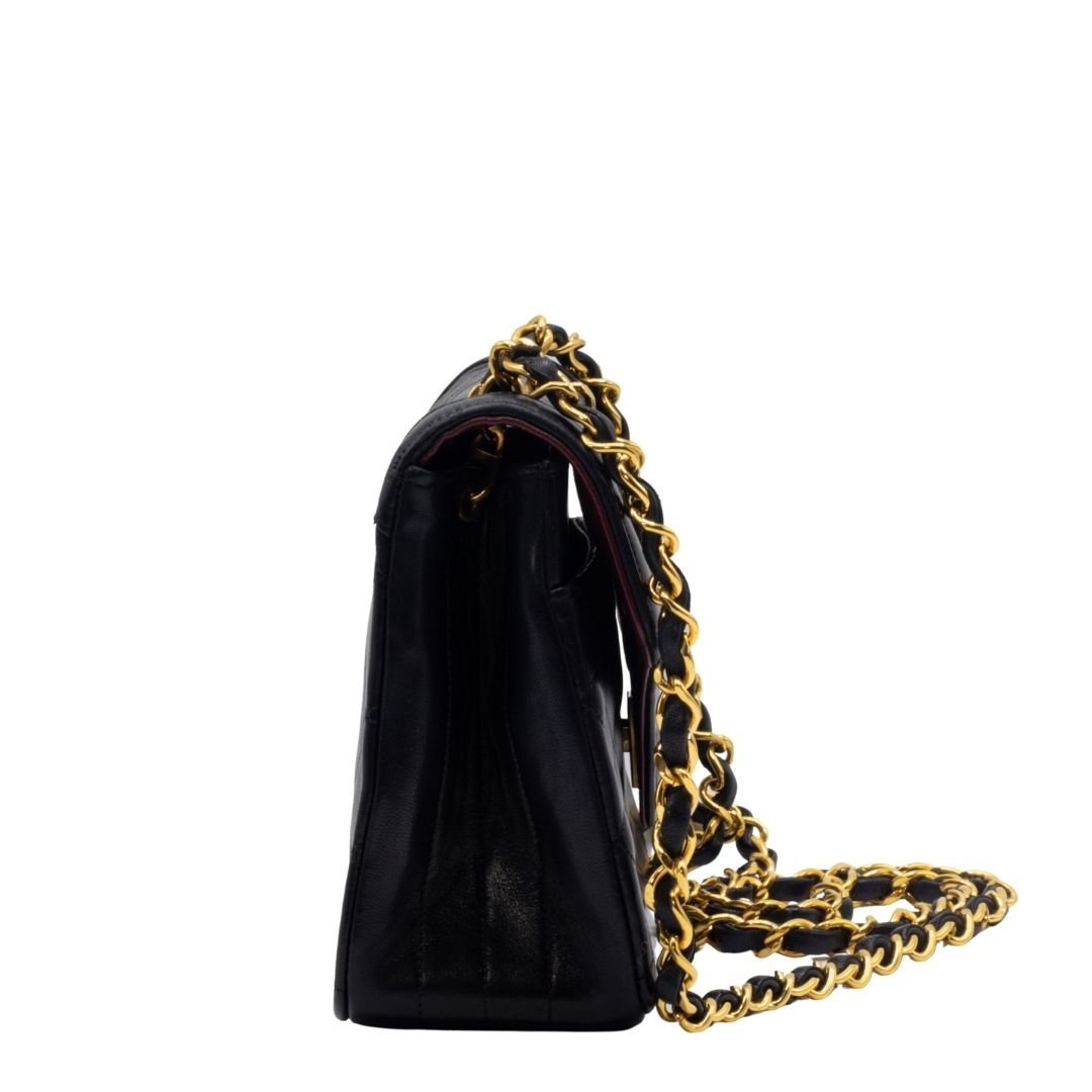Classic Flap Bag in Black Matelassé Leather