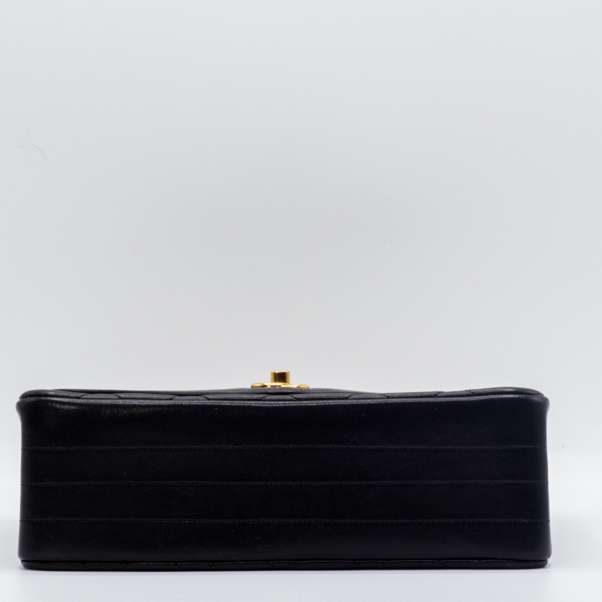 Classic Flap Bag in Black Matelassé Leather