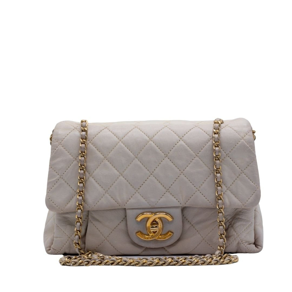 Classic Flap White Lambskin Leather