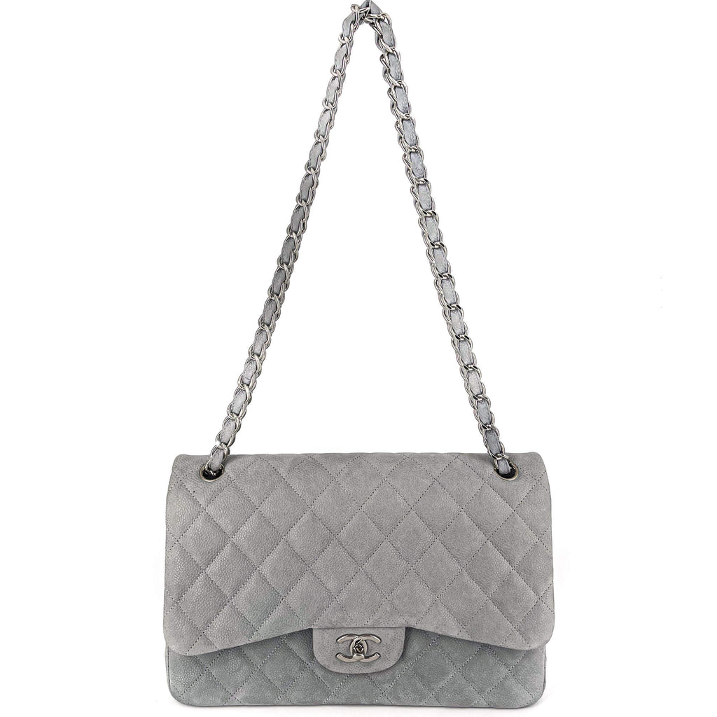 Jumbo Classic Double Flap Grey Caviar Leather SiLouis Vuittoner