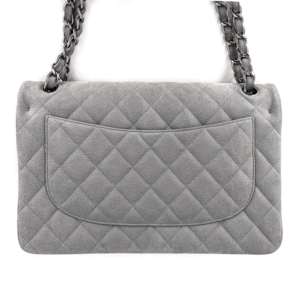 Jumbo Classic Double Flap Grey Caviar Leather SiLouis Vuittoner