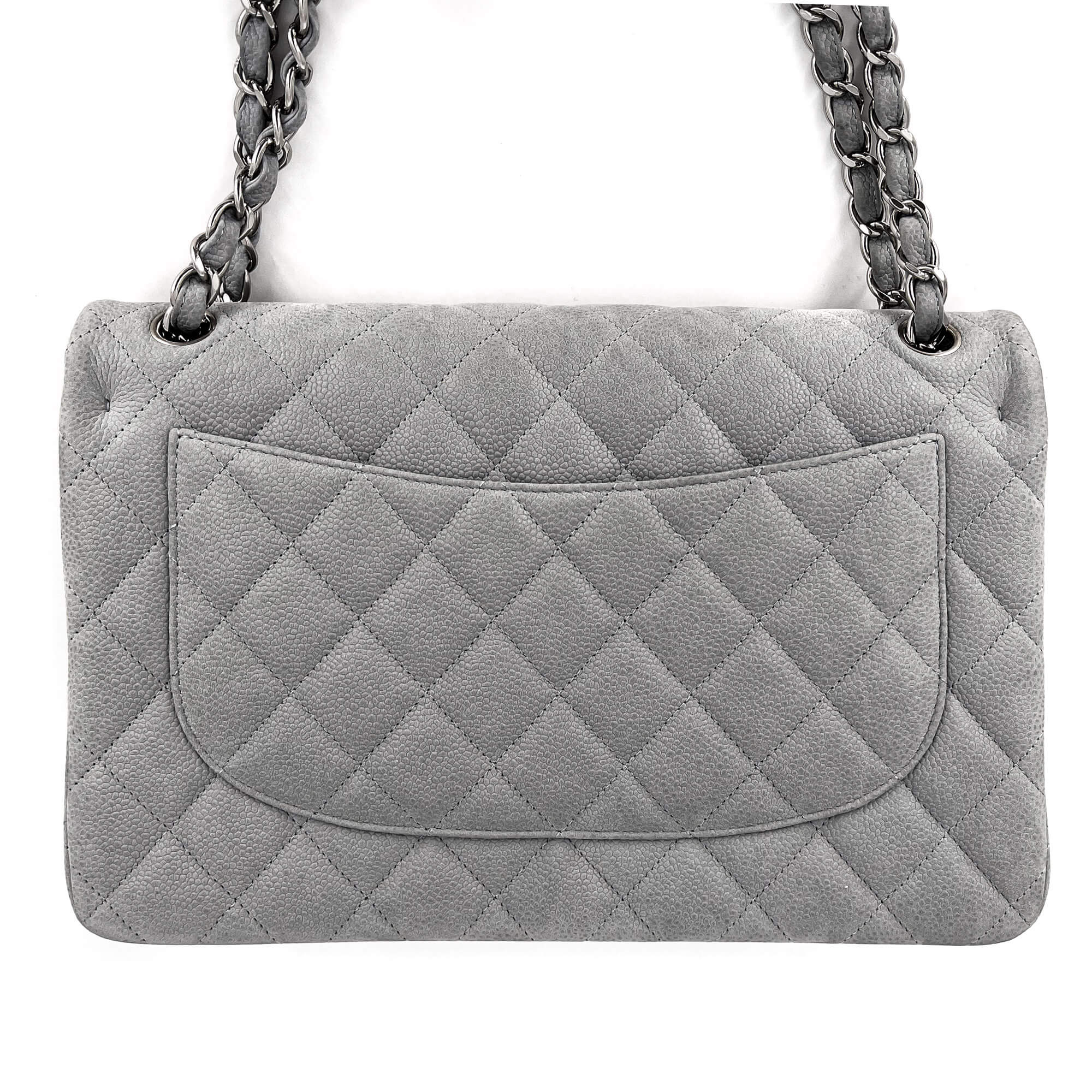 Jumbo Classic Double Flap Grey Caviar Leather SiLouis Vuittoner
