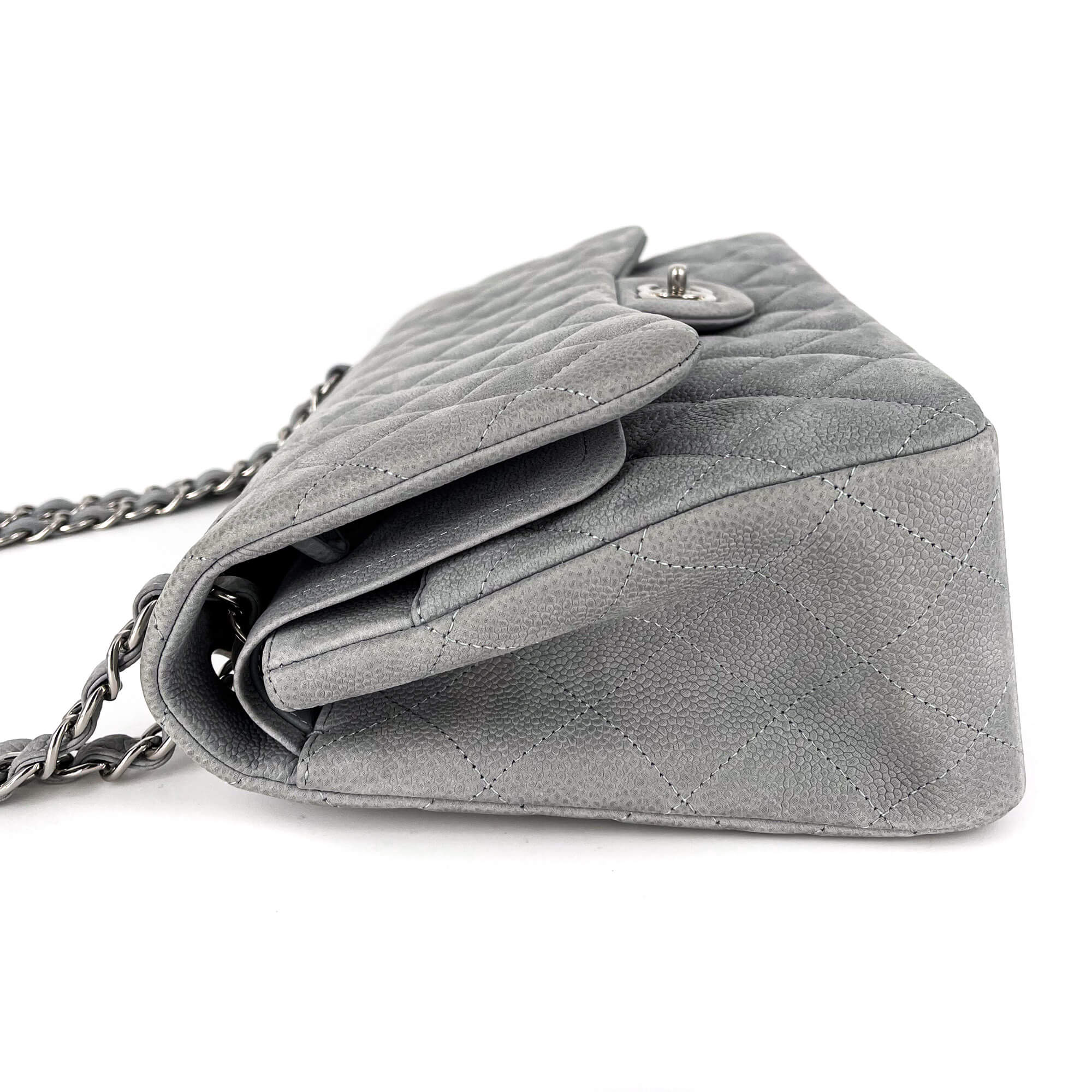 Jumbo Classic Double Flap Grey Caviar Leather SiLouis Vuittoner