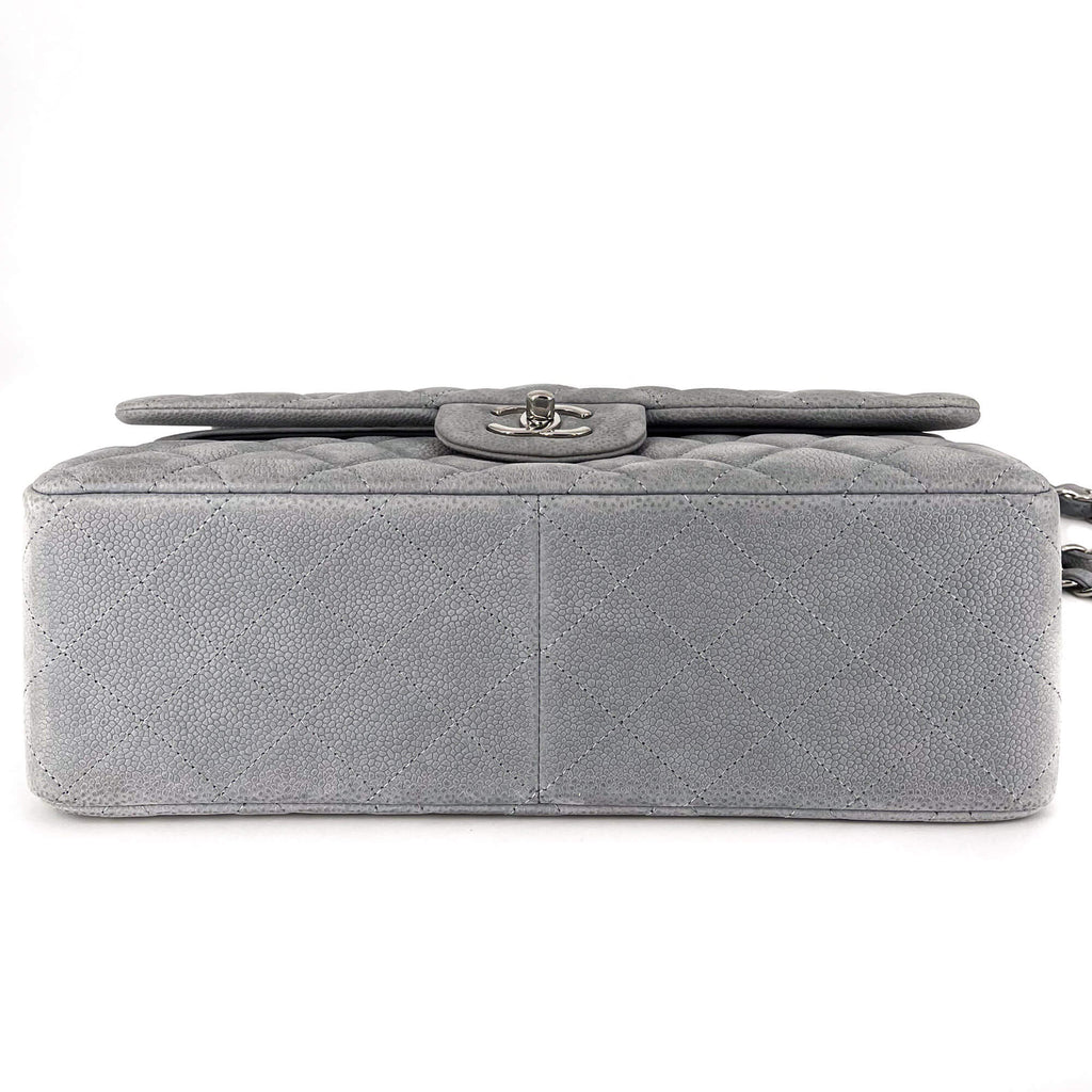 Jumbo Classic Double Flap Grey Caviar Leather SiLouis Vuittoner