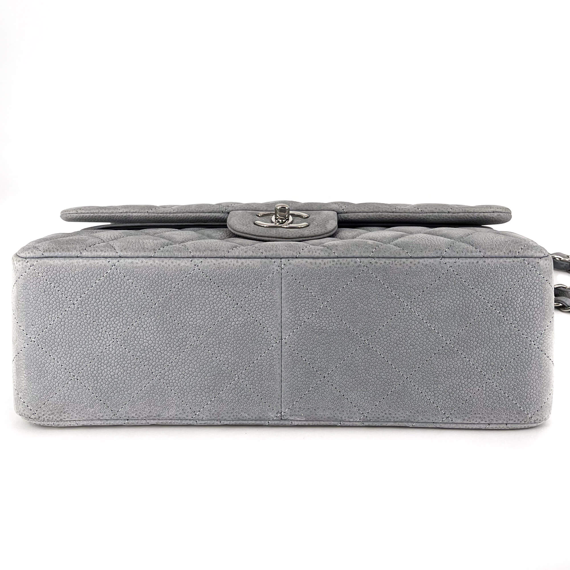 Jumbo Classic Double Flap Grey Caviar Leather SiLouis Vuittoner