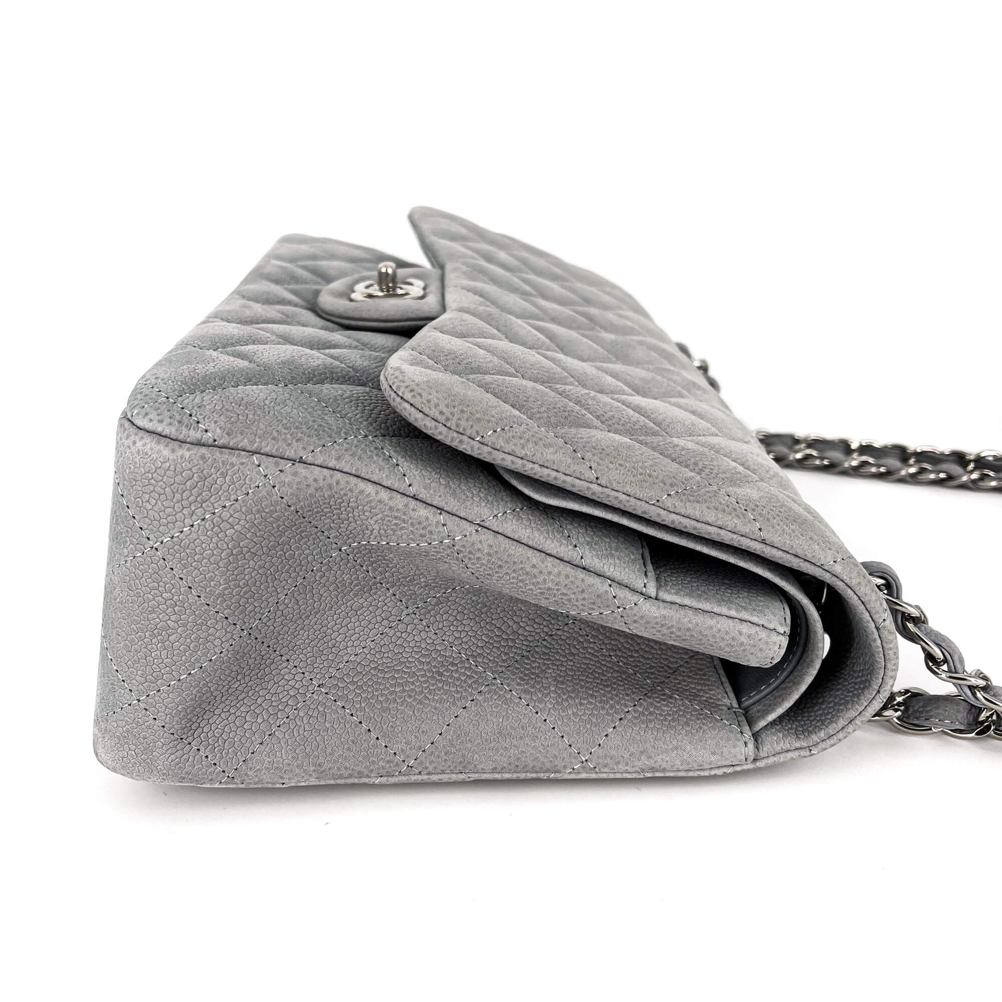 Jumbo Classic Double Flap Grey Caviar Leather SiLouis Vuittoner