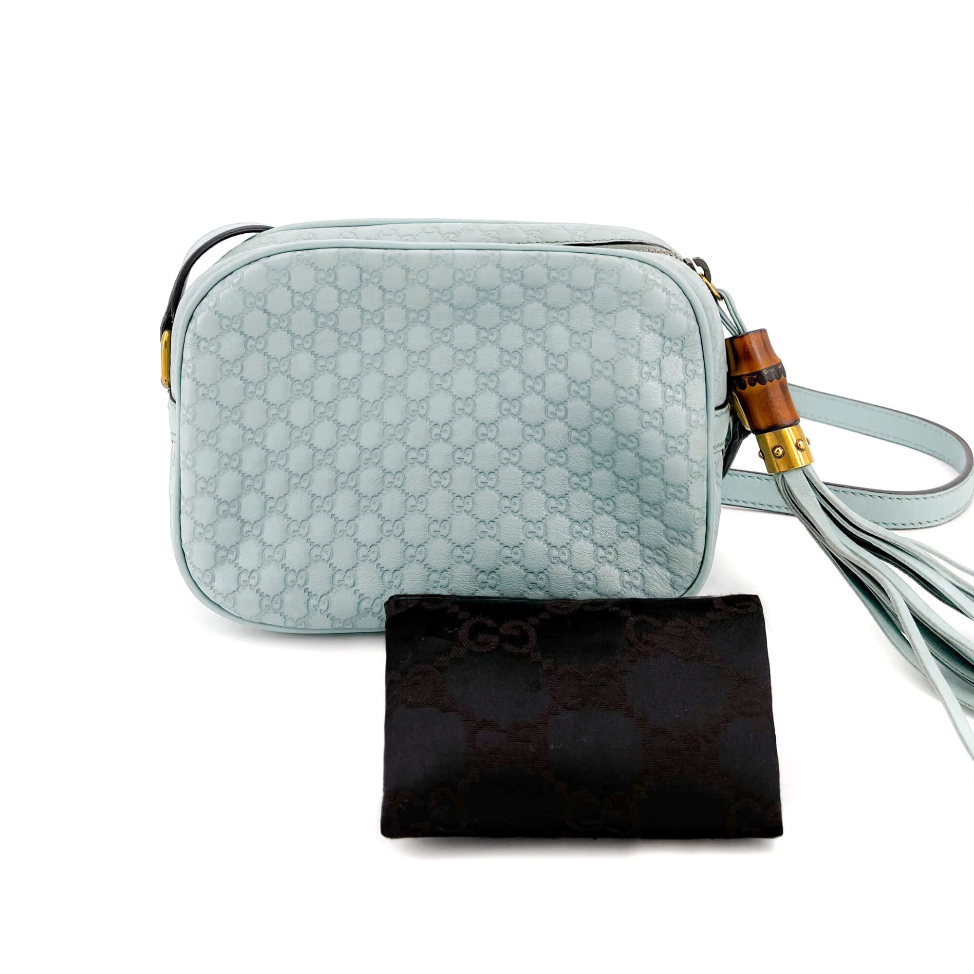Bamboo Diorsco Green Leather Crossbody Bag