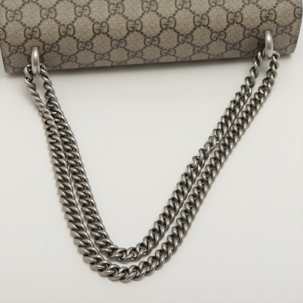 Dionysus GG Small Chain Shoulder Bag Beige and Black