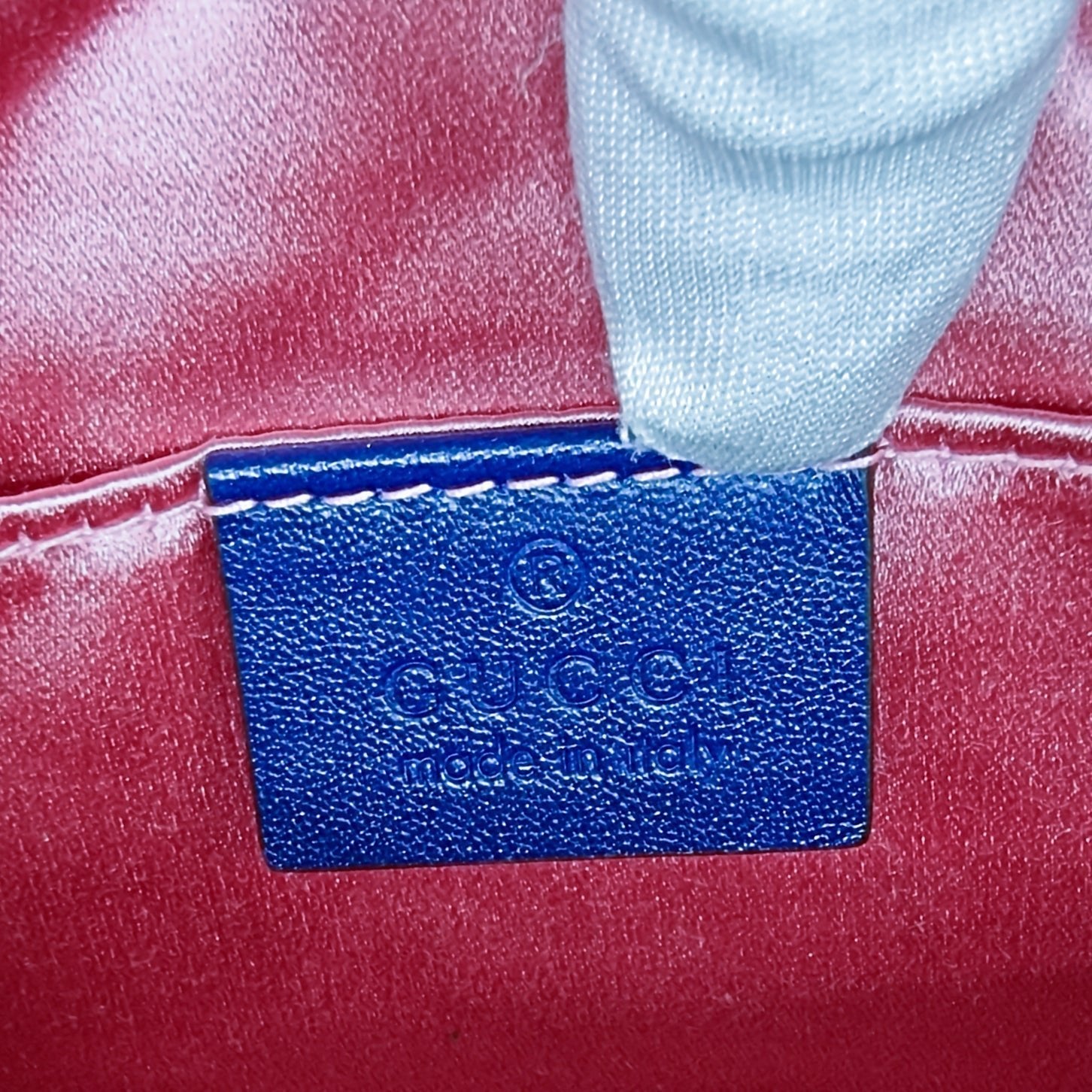 GG Marmont Blue Suede Small Matelassé Shoulder Bag
