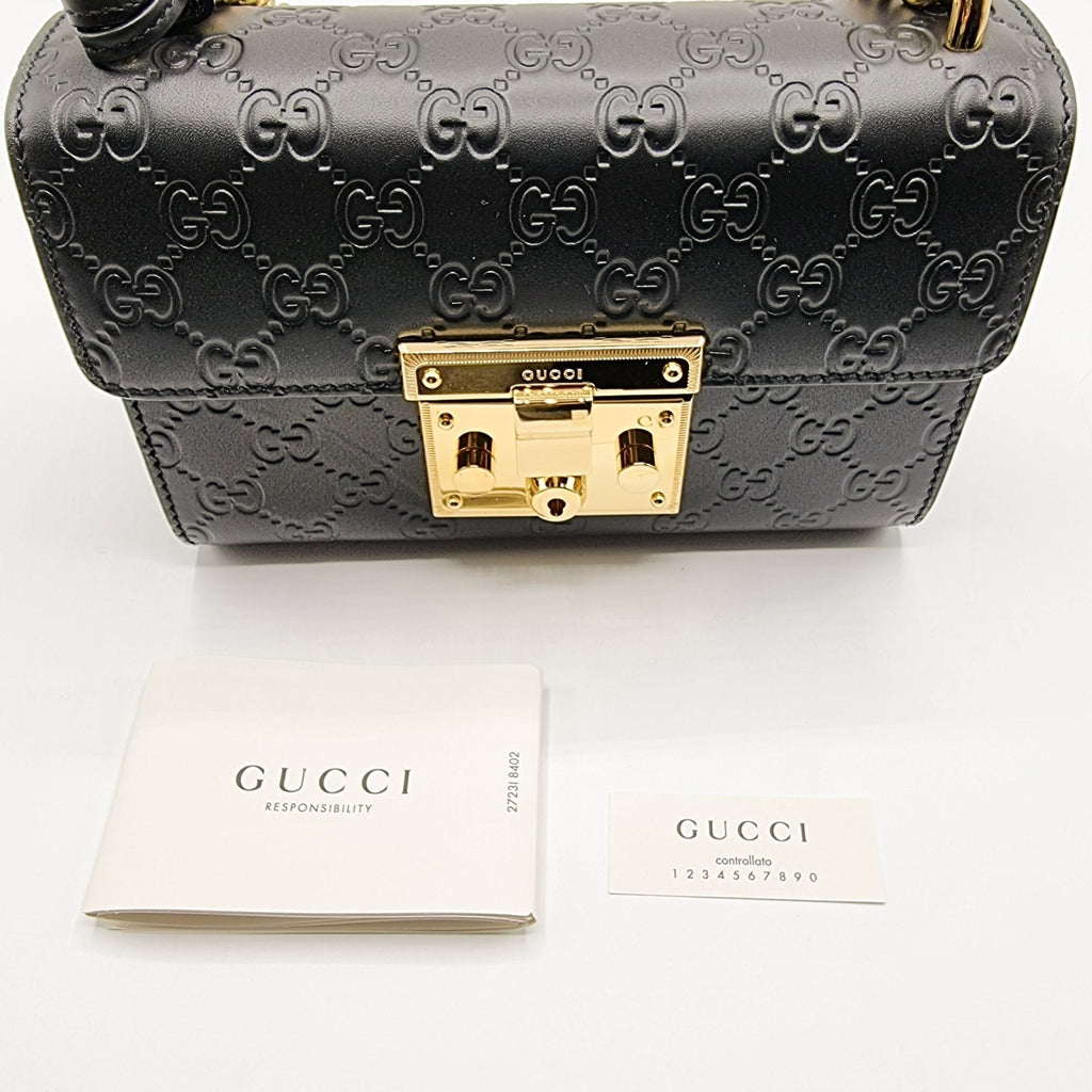 Gucci Padlock Crossbody Black Leather