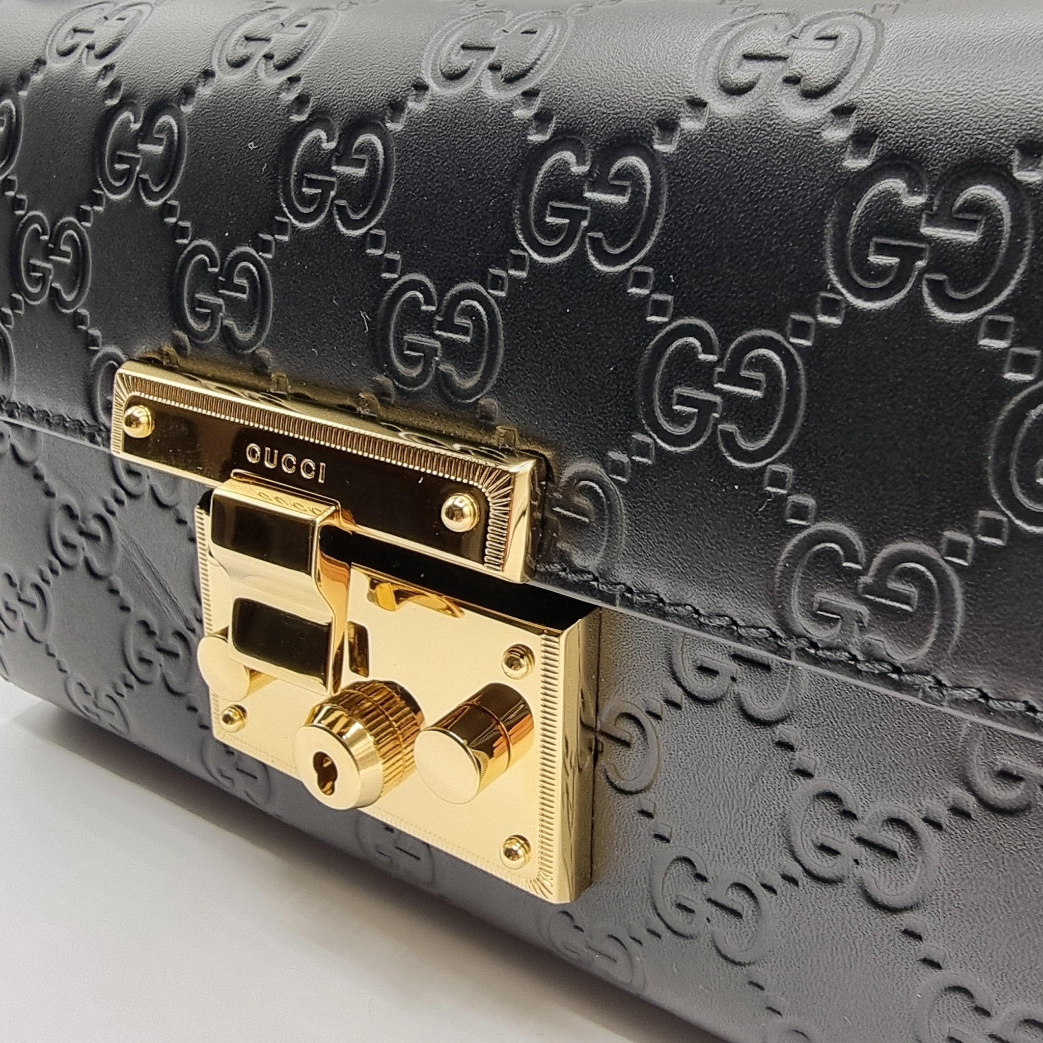 Gucci Padlock Crossbody Black Leather