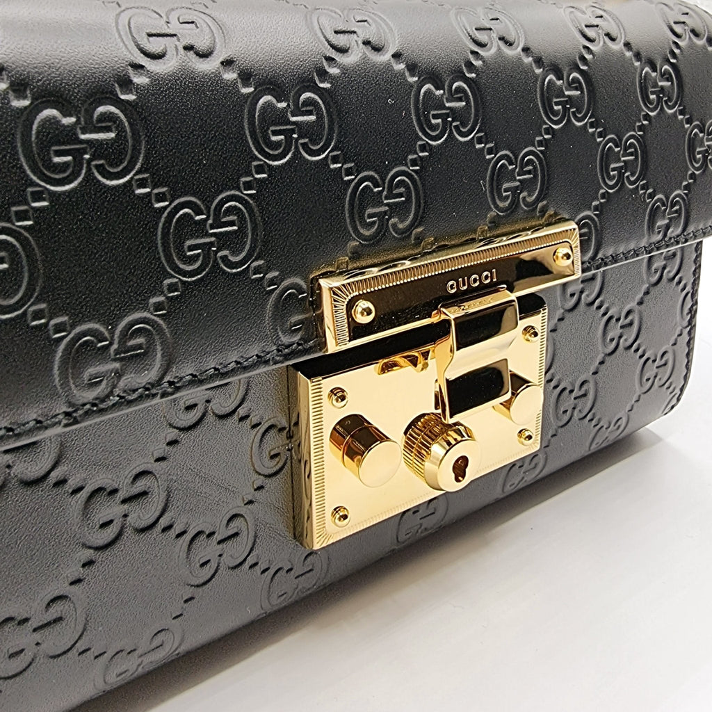 Gucci Padlock Crossbody Black Leather