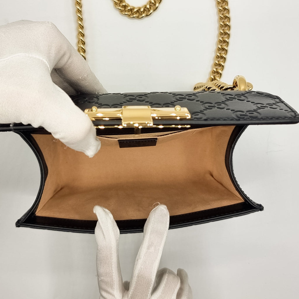 Gucci Padlock Crossbody Black Leather