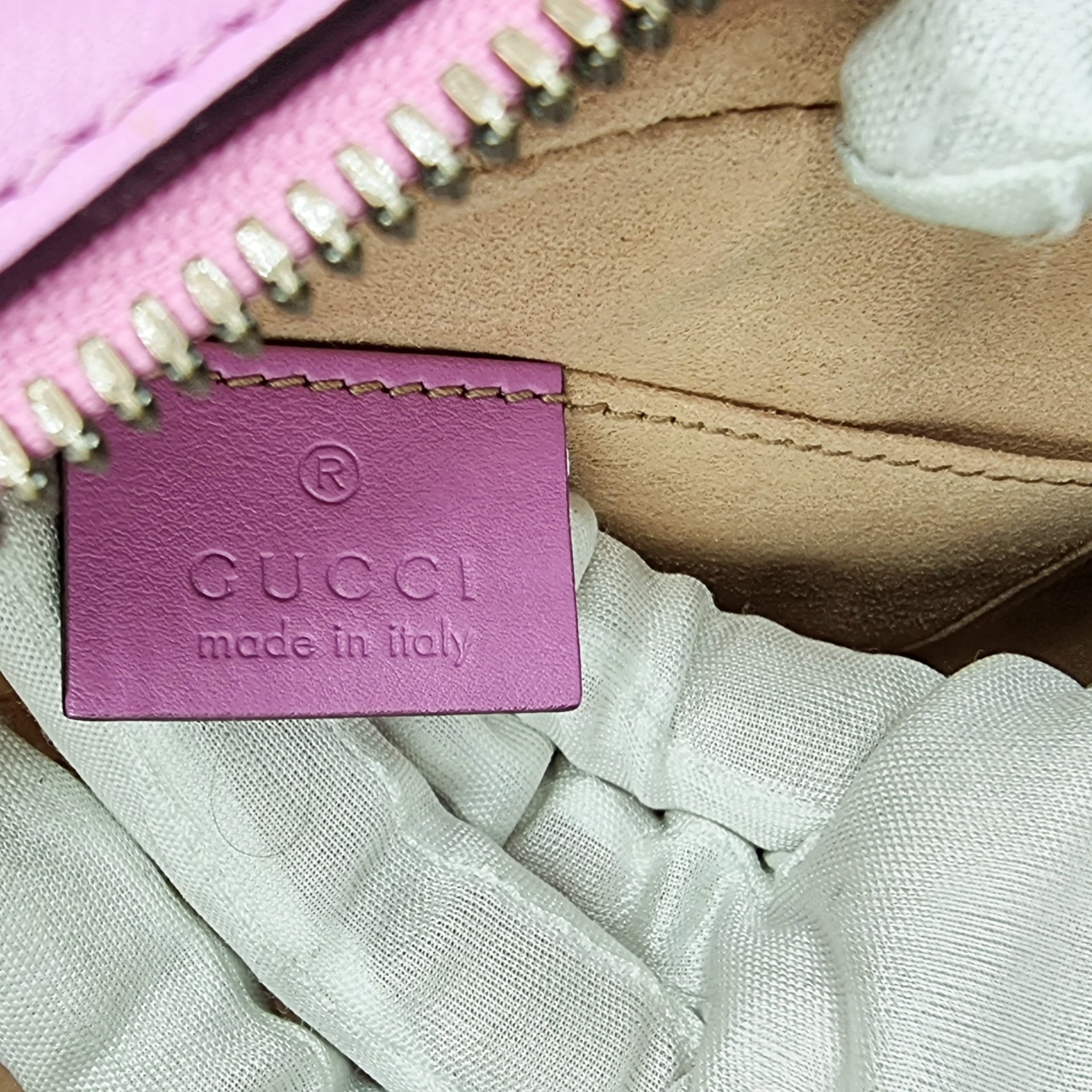 Gucci Pink Marmont Crossbody Bag Matelassé Leather