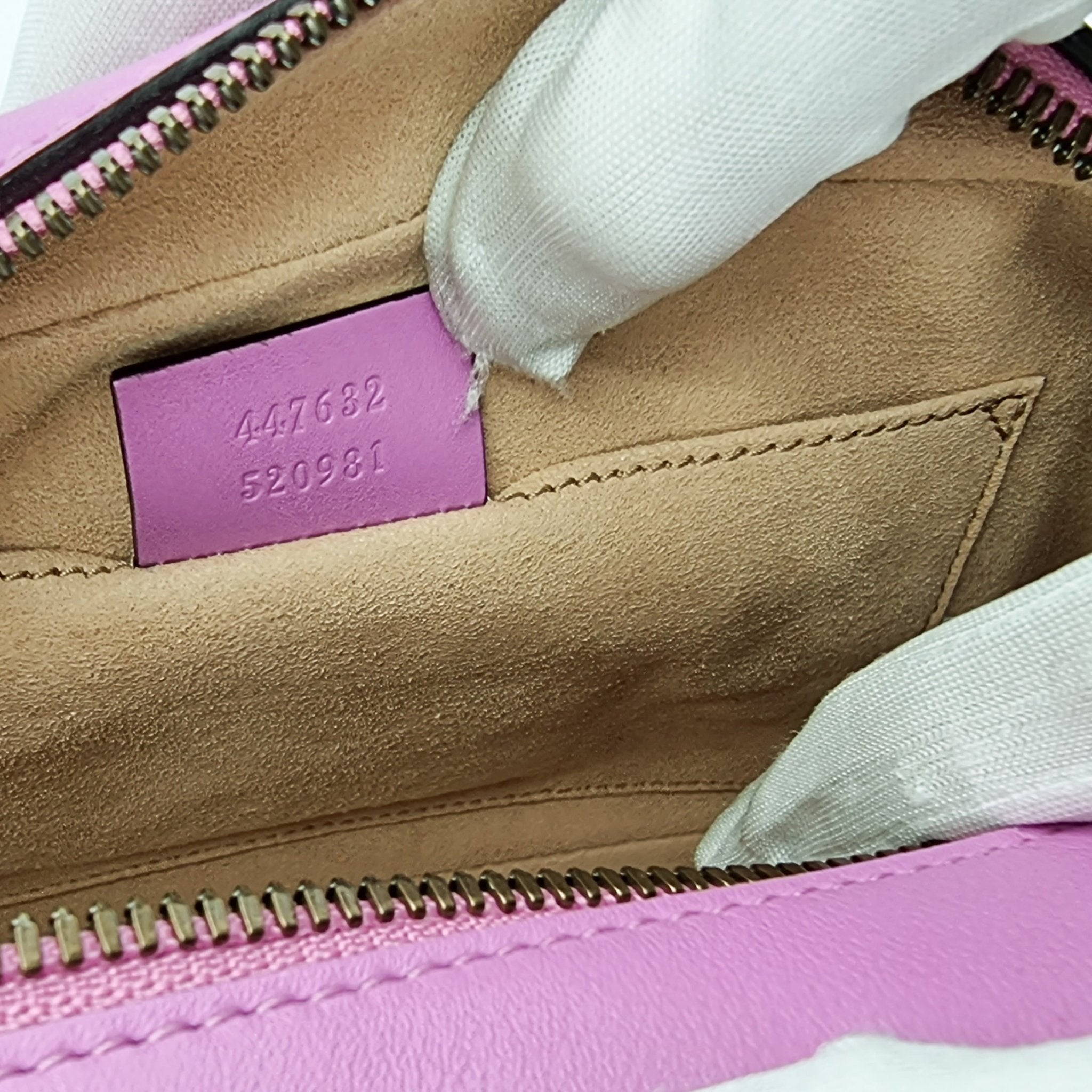 Gucci Pink Marmont Crossbody Bag Matelassé Leather