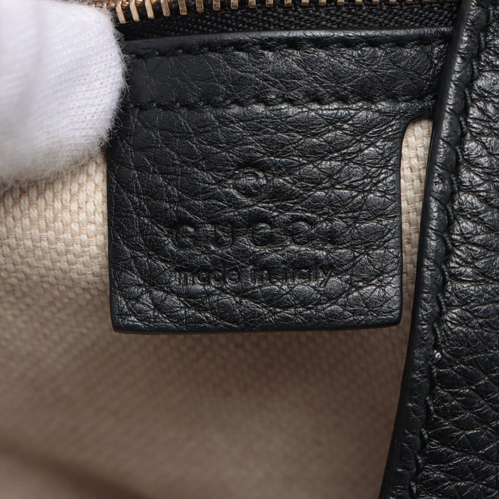 Soho Shoulder Bag Leather Black