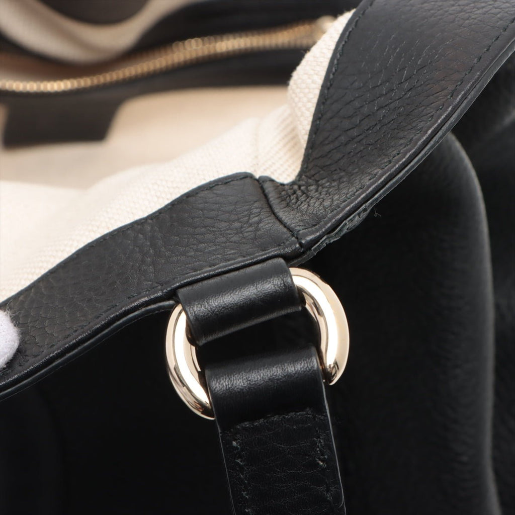 Soho Shoulder Bag Leather Black