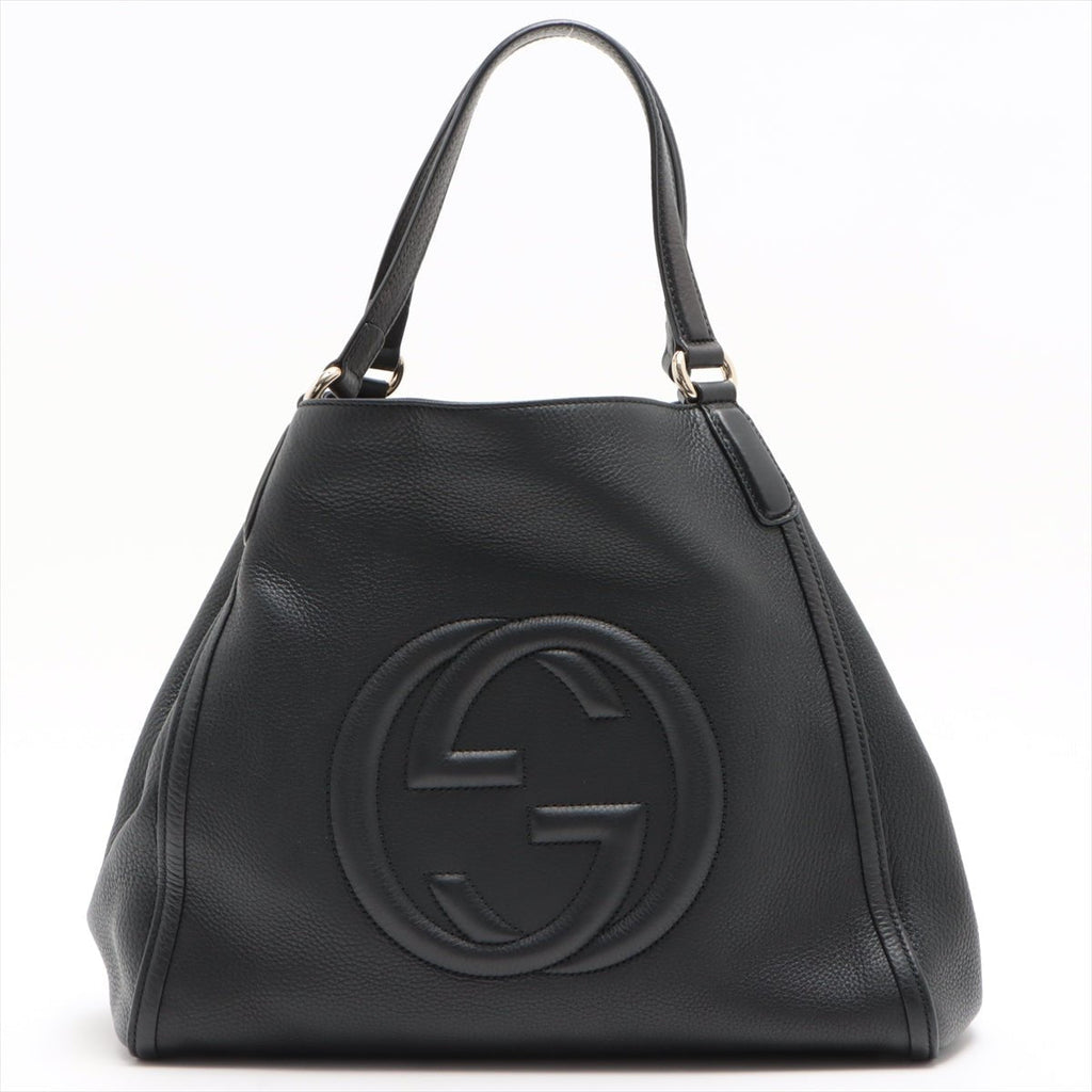 Soho Shoulder Bag Leather Black