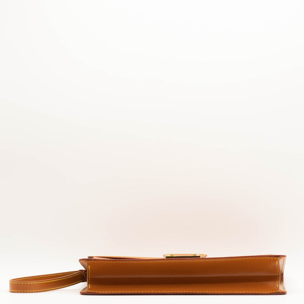 Epi Sellier Dragonne Clutch Brown  M52618