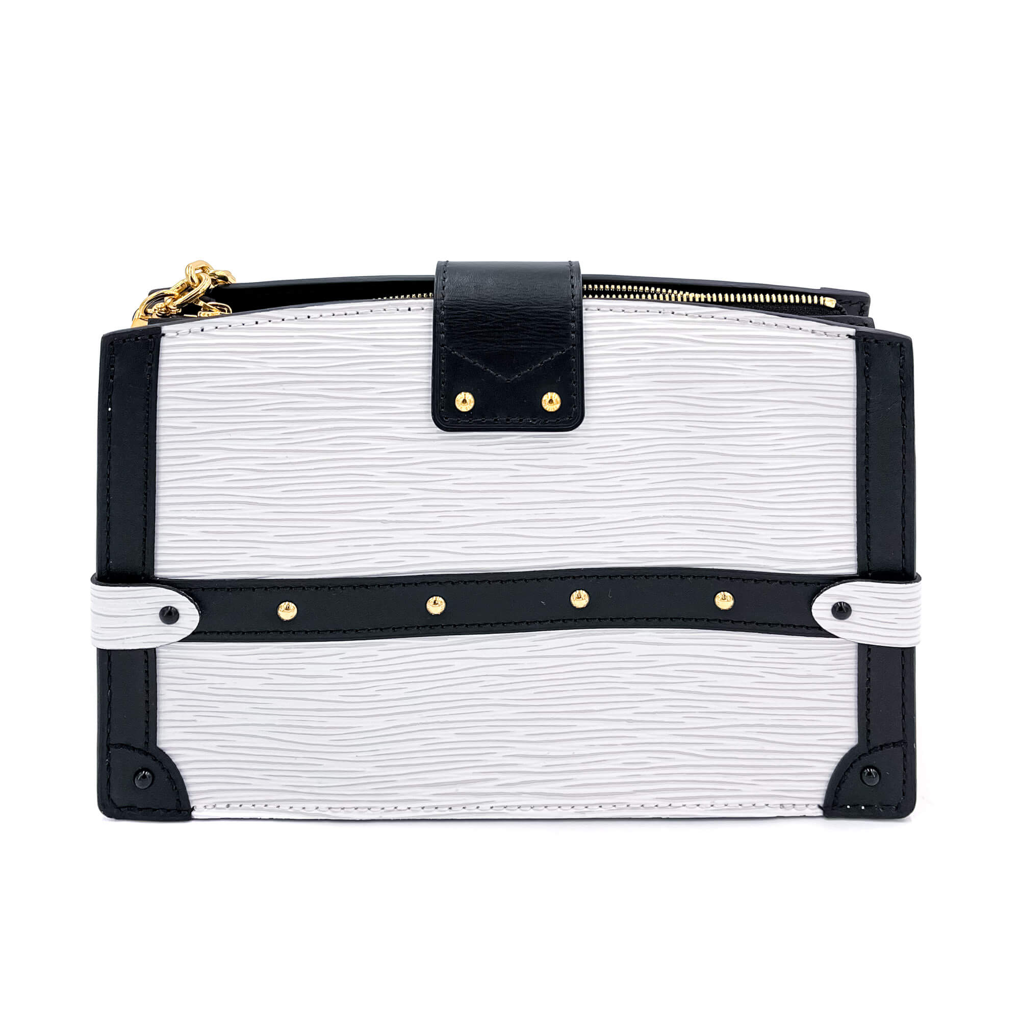 Trunk Clutch Epi Leather White Bag