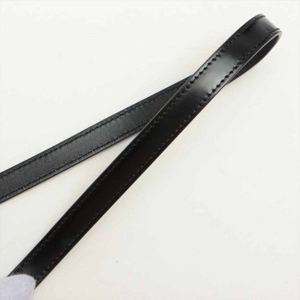 Brushed Leather Black Shoulder Bag