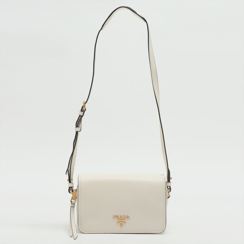 Phenix Shoulder Bag White Leather