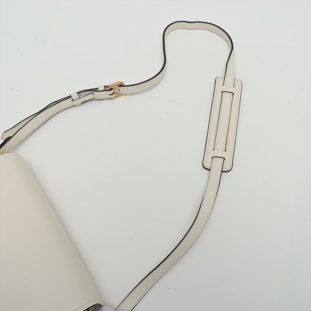 Phenix Shoulder Bag White Leather