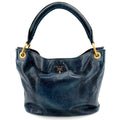 Shoulder Hobo Blue-Gray Leather