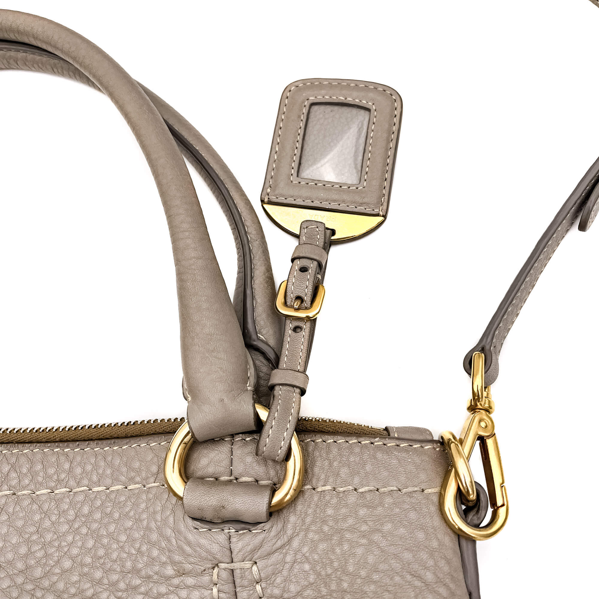 Vitello Daino Shoulder Bag Argilla