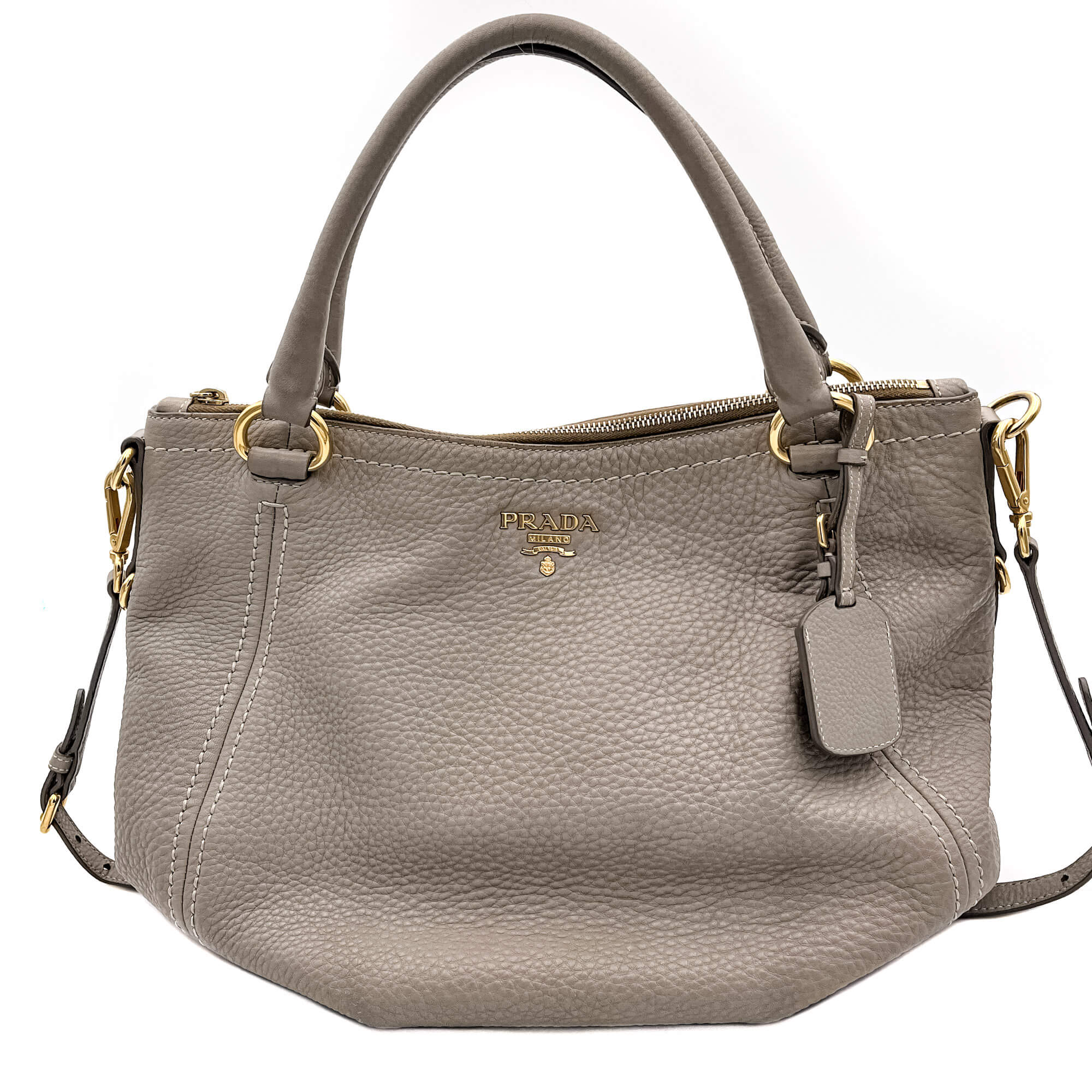 Vitello Daino Shoulder Bag Argilla