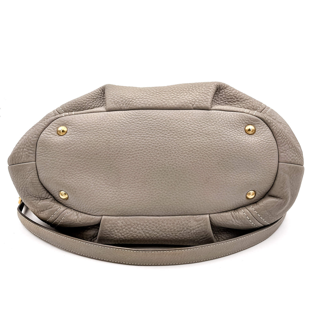 Vitello Daino Shoulder Bag Argilla