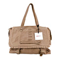 Shoulder Bag Beige Leather
