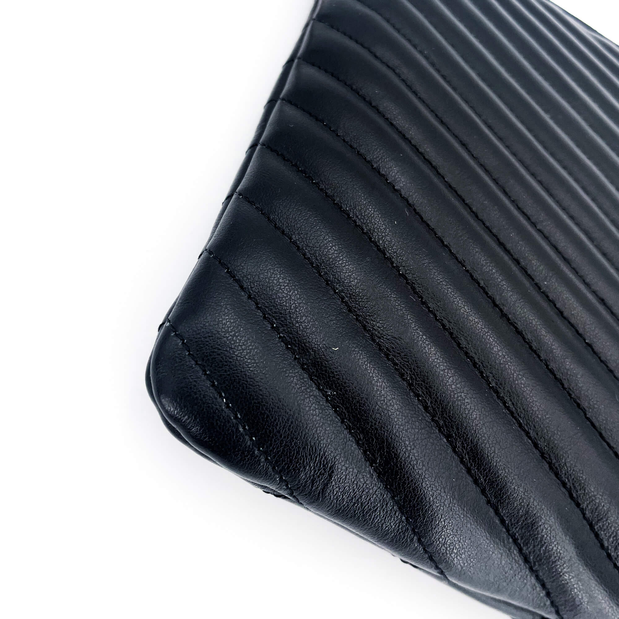New Jolie Black Leather Clutch