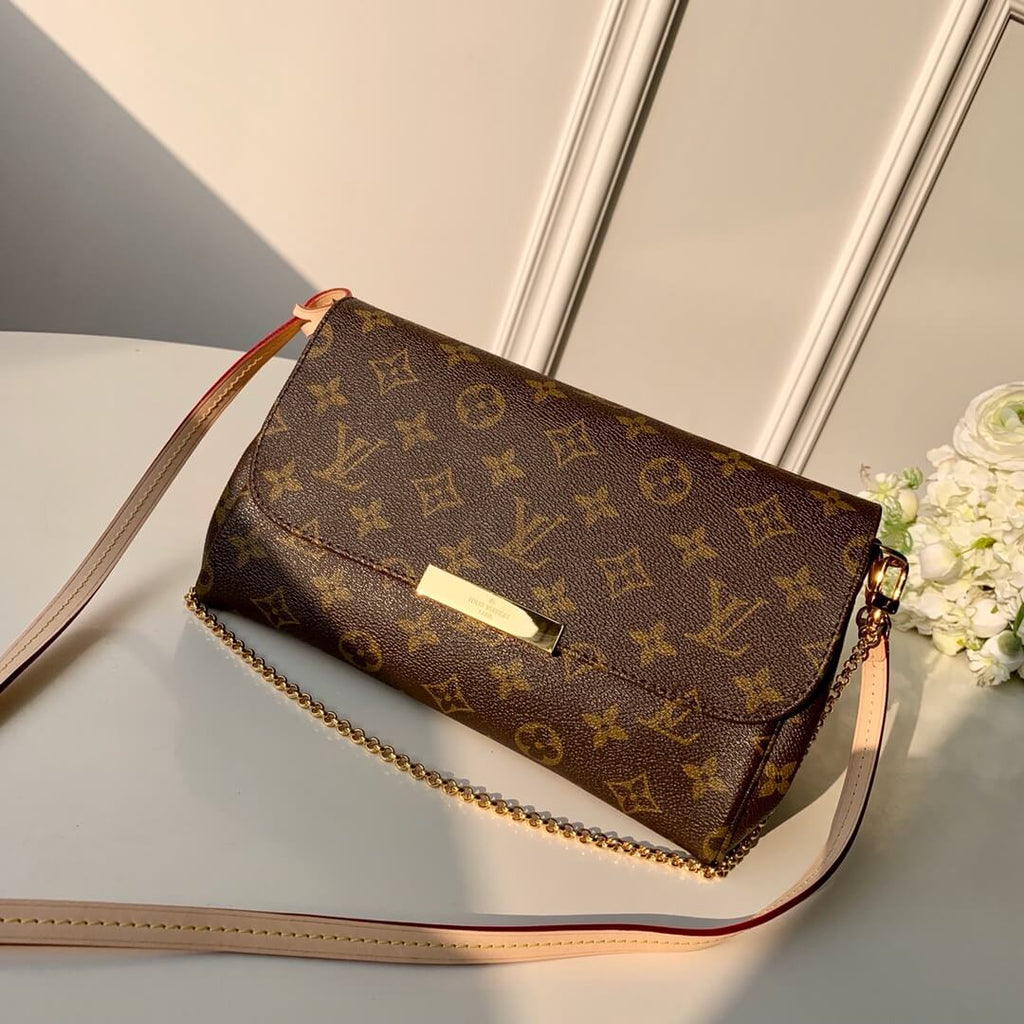 M40717/8 FAVORITE shoulder sling bag cross body bags monogram maroon gold chain