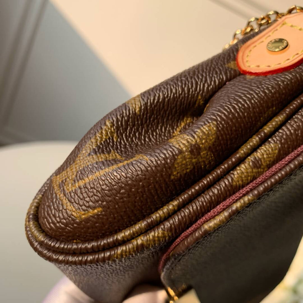 M40717/8 FAVORITE shoulder sling bag cross body bags monogram maroon gold chain