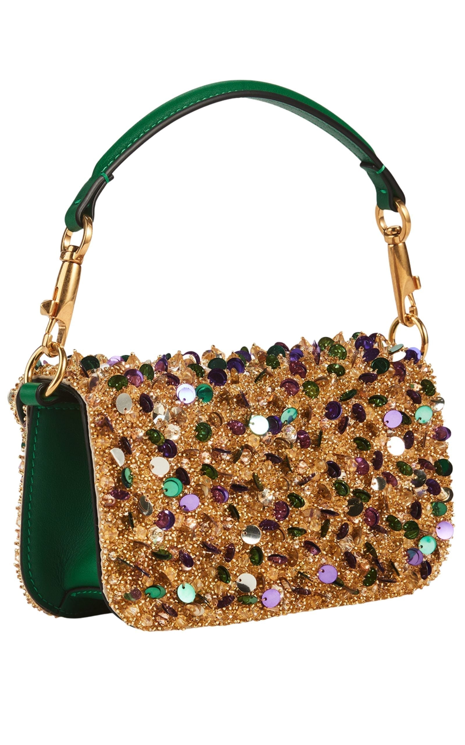 Small Locò Embellished Leather Shoulder Bag