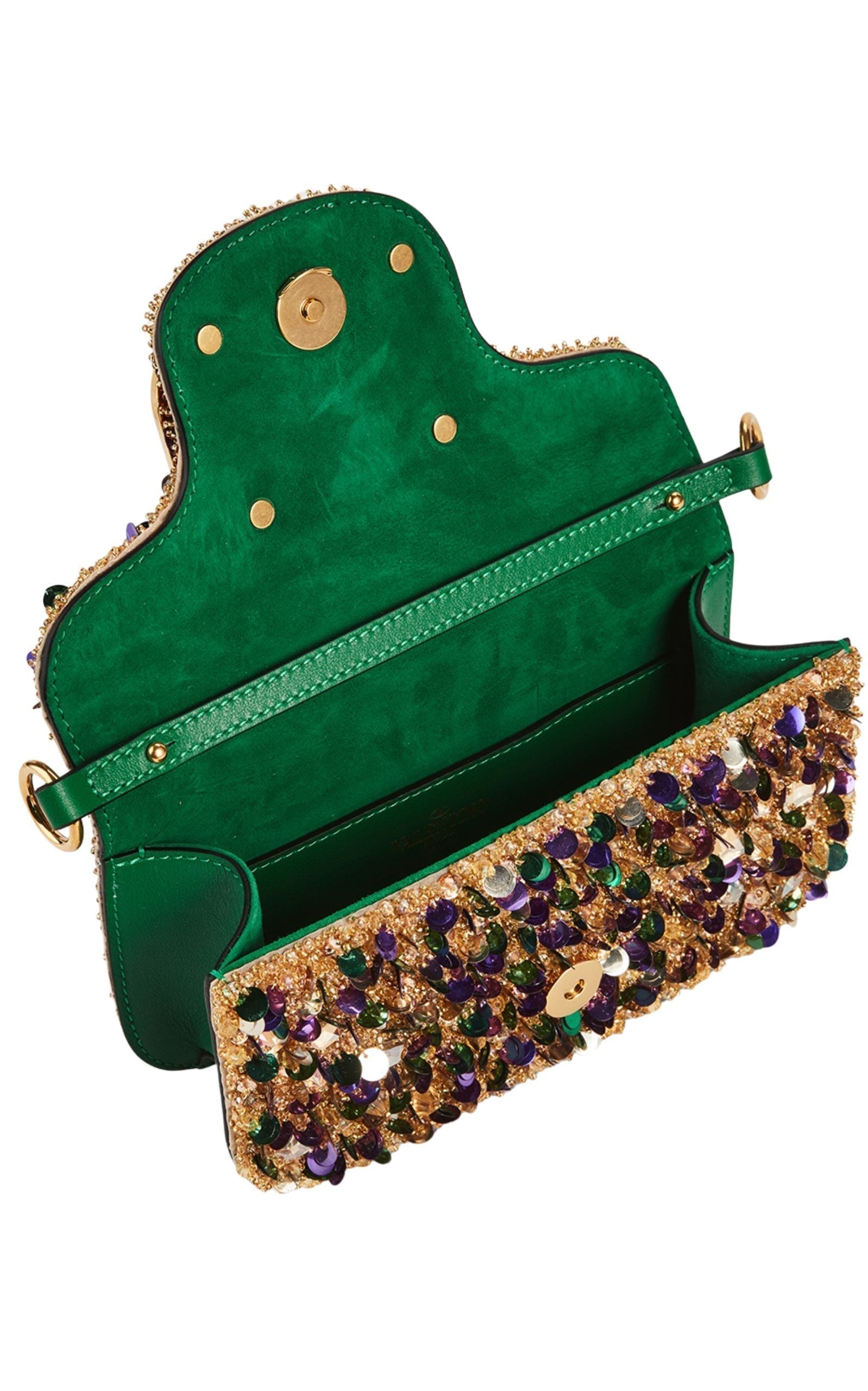 Small Locò Embellished Leather Shoulder Bag