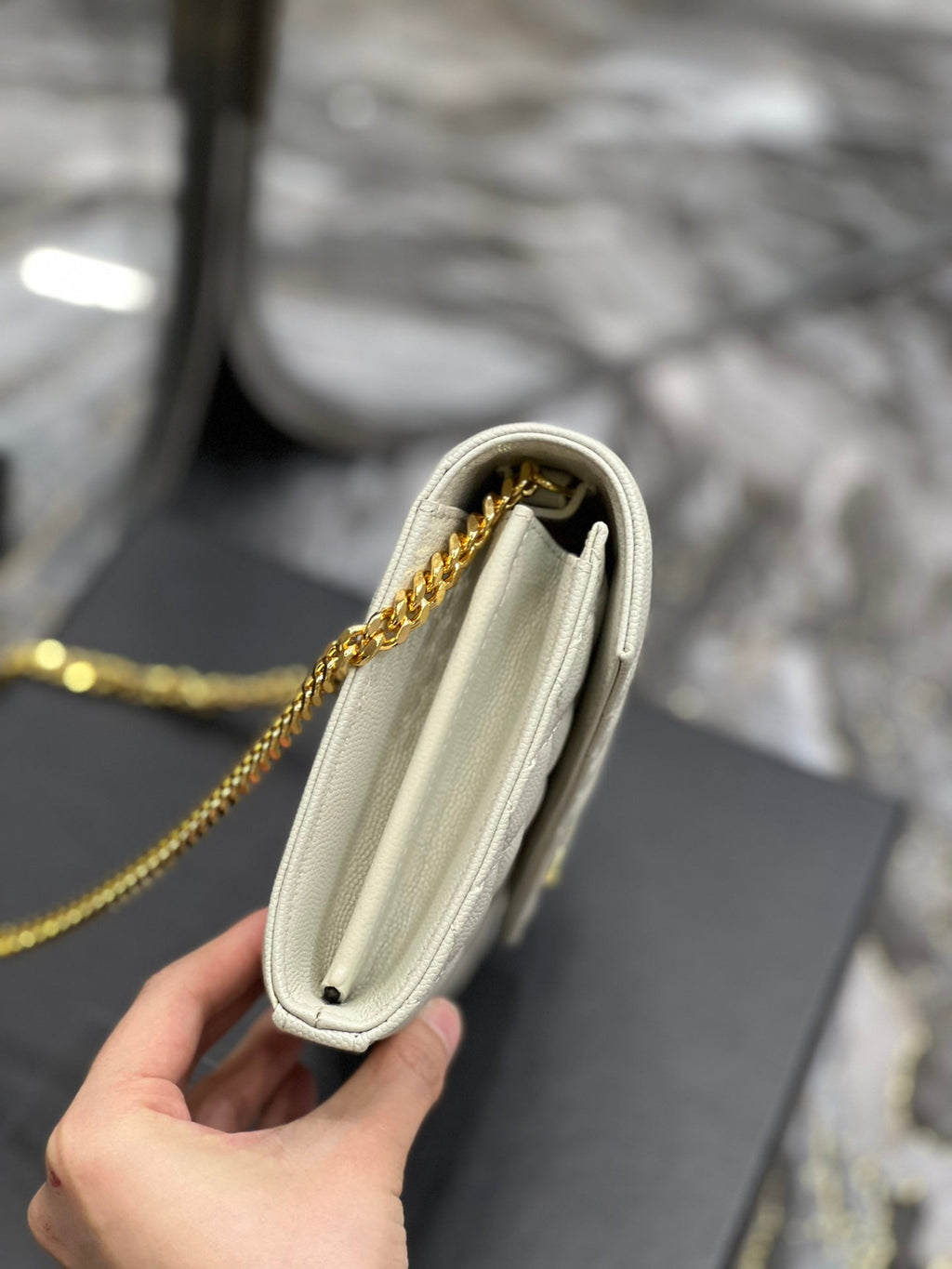 Top Quality Envelope Small Chain Bag White For Women, Women’s Bags 8.6in/22cm YSL