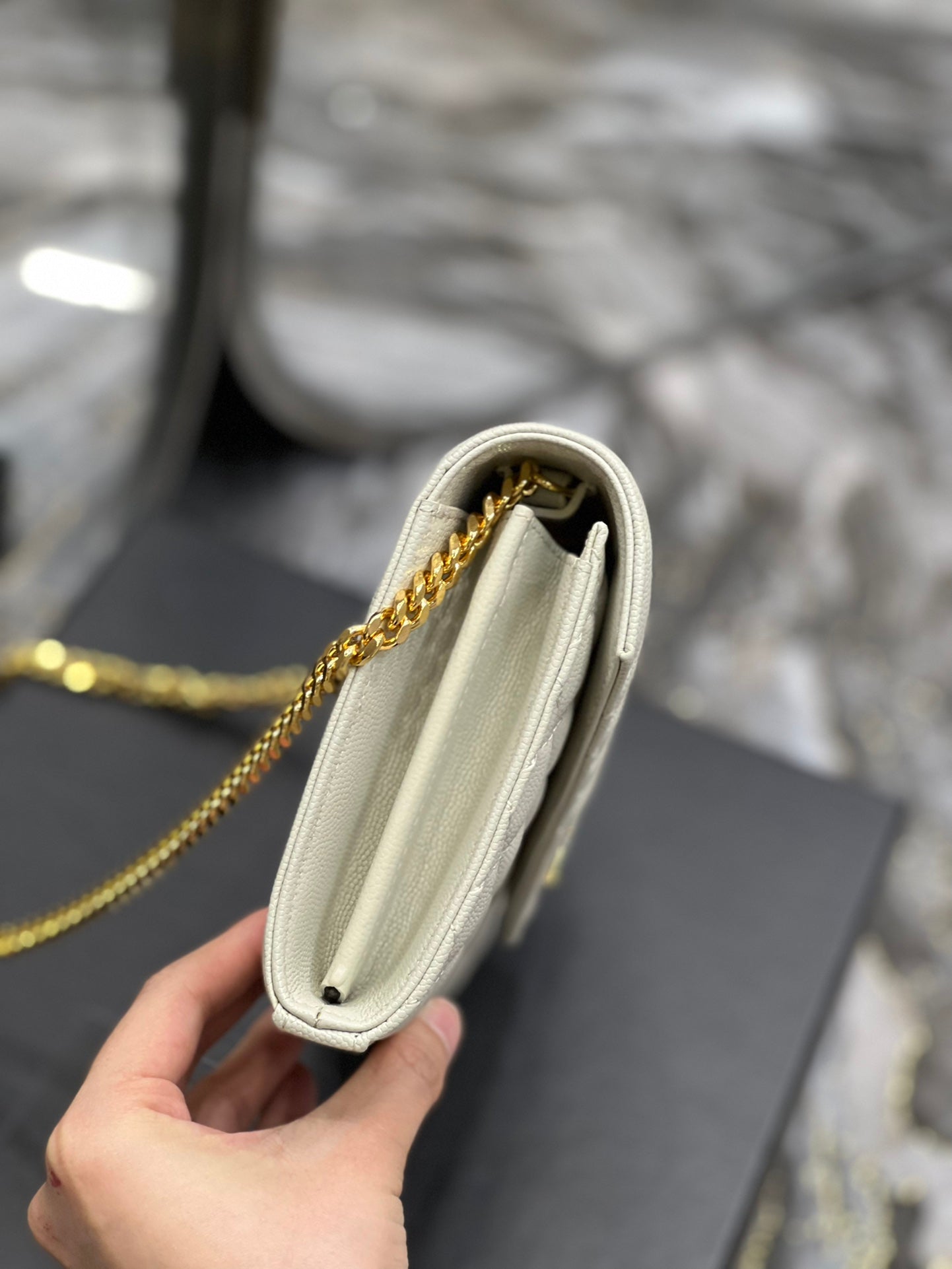 Top Quality Envelope Small Chain Bag White For Women, Women’s Bags 8.6in/22cm YSL