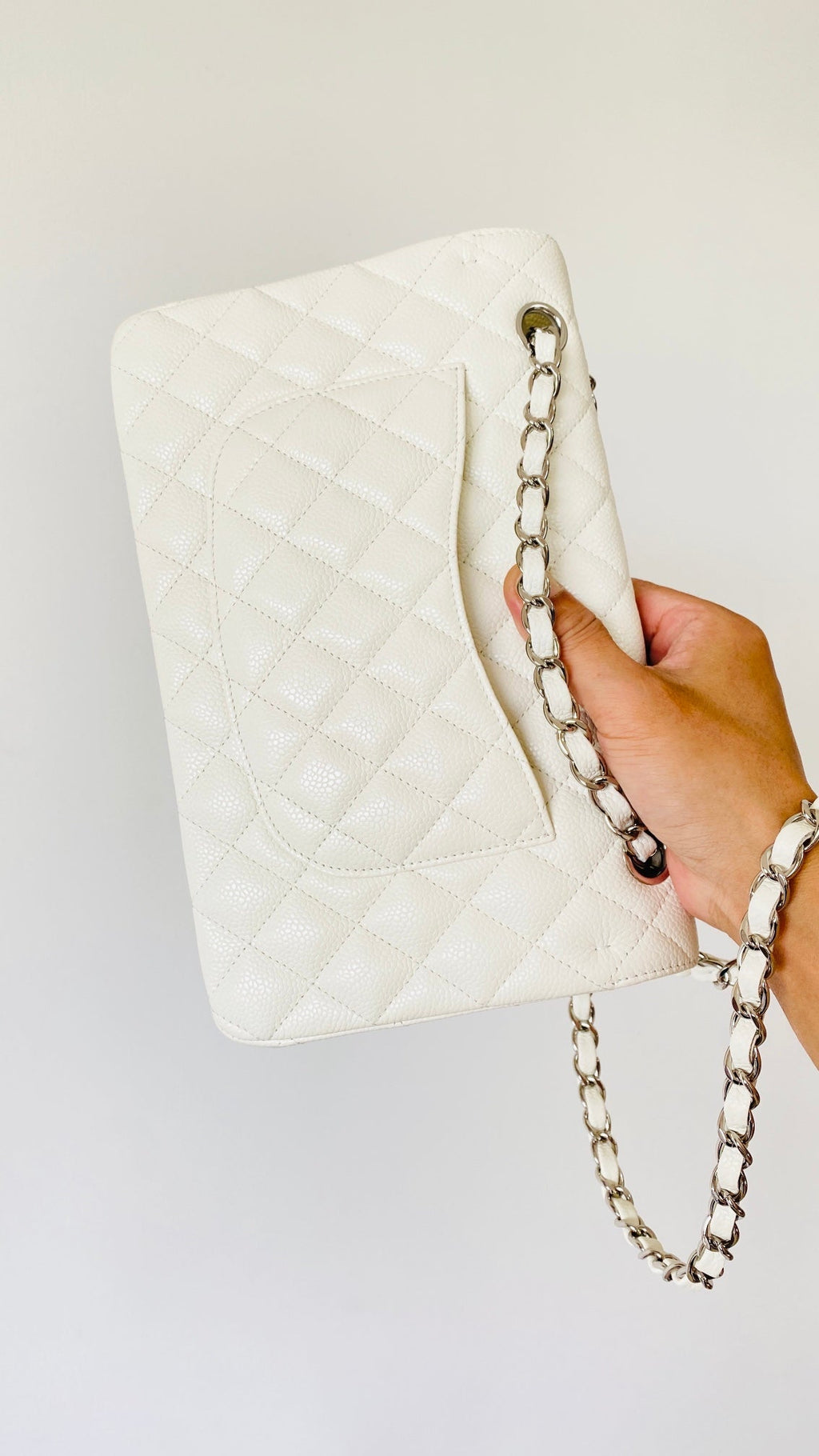 ChanelSmall Classic Handbag White For Women Bags 9.1in/23cm